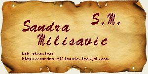 Sandra Milisavić vizit kartica